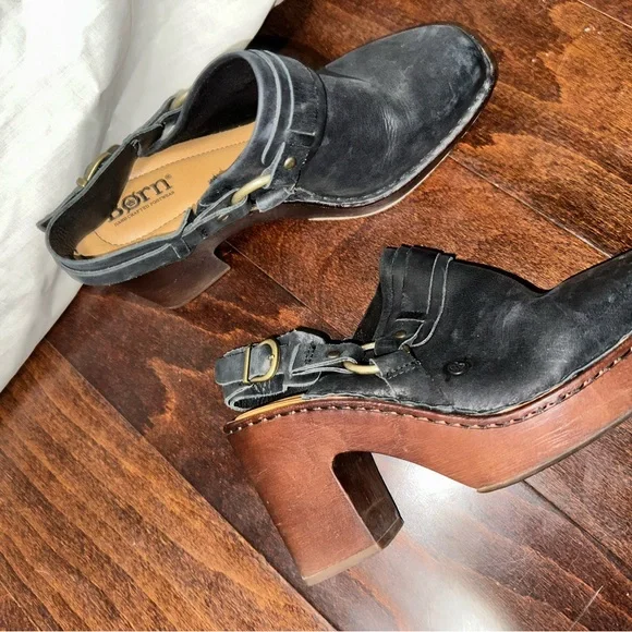 Born Hudson Slingback Clogs | black real leather - Picture 16 of 16